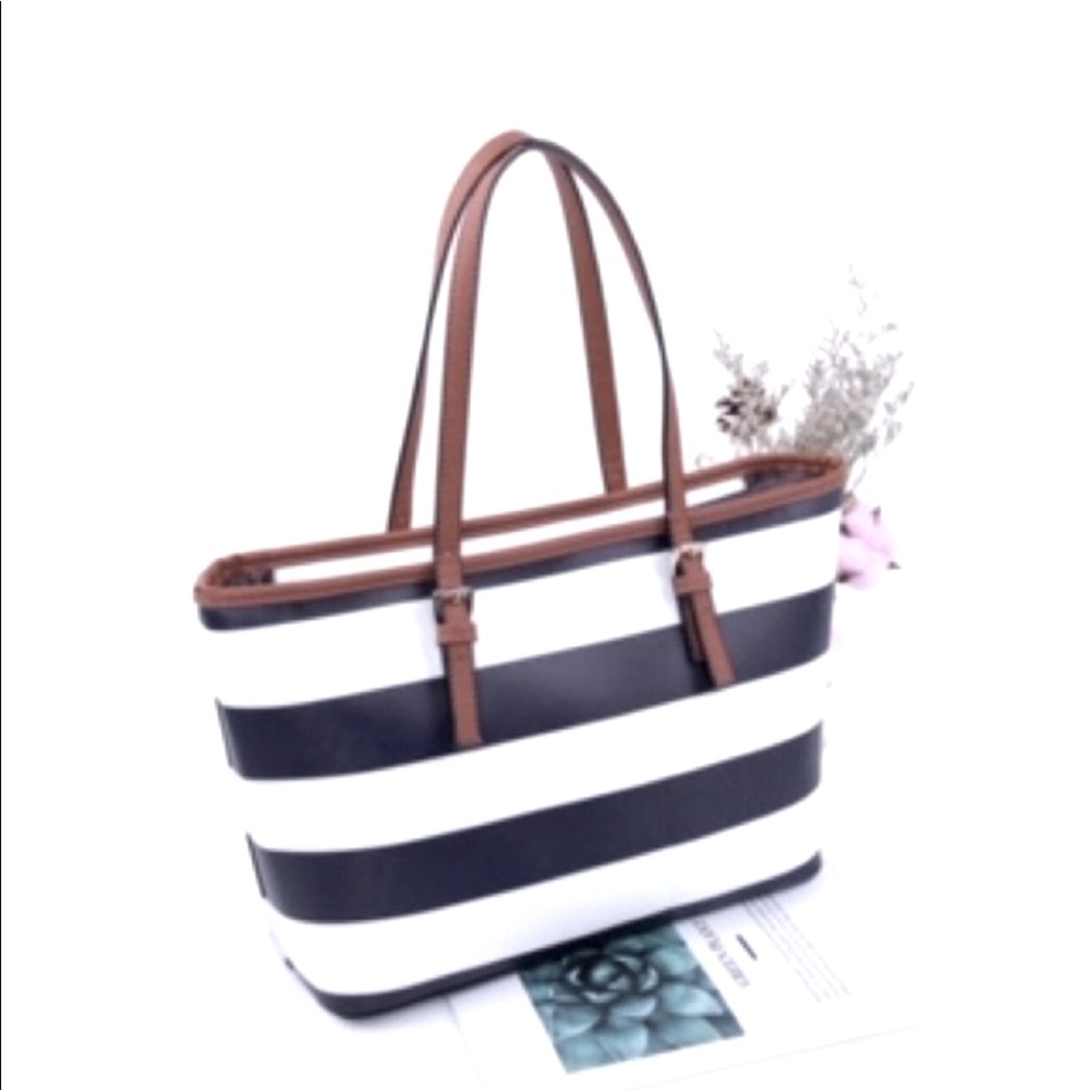 Black Summer Stripe Fashion Purse RY5014